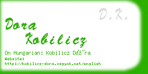 dora kobilicz business card